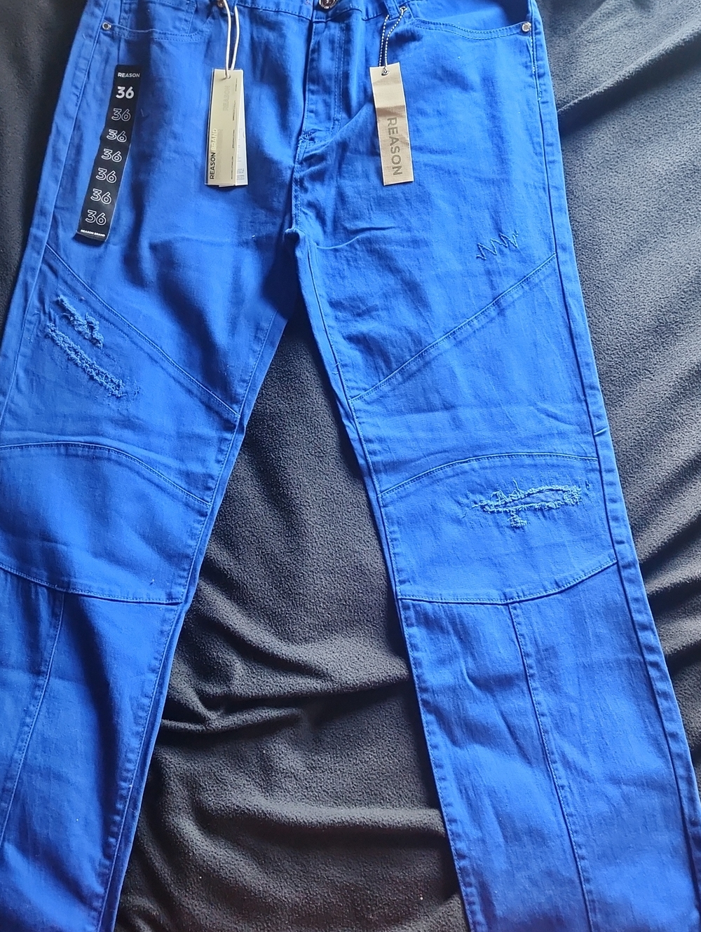 Reason Men’s Electric Blue Cargo Pants